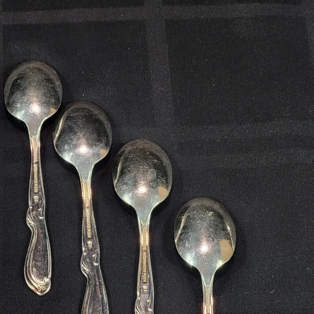 Rogers and Brothers Celebration‎ 4 Teaspoon Set Silverplate Silverware VTG 1959